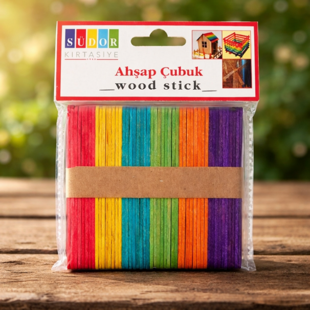 AHŞAP ÇUBUK RENKLİ 51 Lİ SÜDOR KÜÇÜK AHŞAP ÇUBUK RENKLİ 51 Lİ SÜDOR KÜÇÜK
