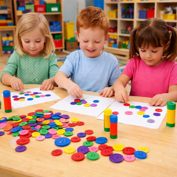 BUBU DÜĞMELER RENKLİ 1,2 CM(50) -2,5 CM(10) 60 LI