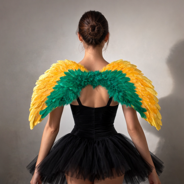 MELEK KANADI YEŞİL-SARI TÜYLÜ 60X60