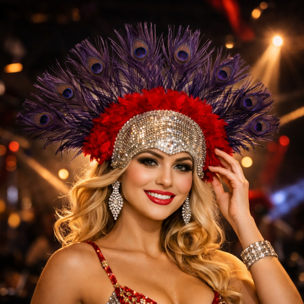 DANSÇI BAŞLIK TAVUS KUŞU TÜYLÜ