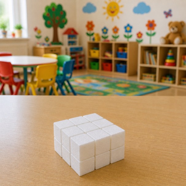 Bubu Strafor Köpük Küp 2x2cm 12 Parça