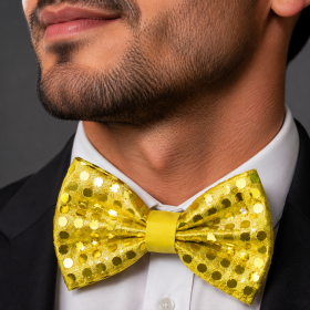 Işıklı Parti Papyon Sarı Gold Işıklı Parti Papyon Sarı Gold