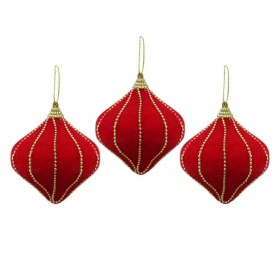 ALTIN BONCUK ŞERİTLİ KADİFE DAMLA SÜS 8 CM 3LÜ ALTIN BONCUK ŞERİTLİ KADİFE DAMLA SÜS 8 CM 3LÜ