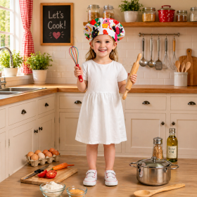 AŞÇI ŞAPKA DESENLI