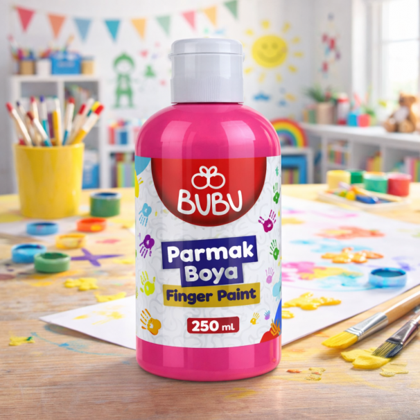 BUBU PARMAK BOYA 250 GR.PEMBE