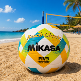 MIKASA VOLEYBOL PLAJ TOPU SENT DERİ BV543C-VXA-LG