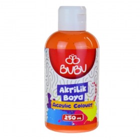BUBU AKRİLİK BOYA 250 ML FOSFORLU TURUNCU