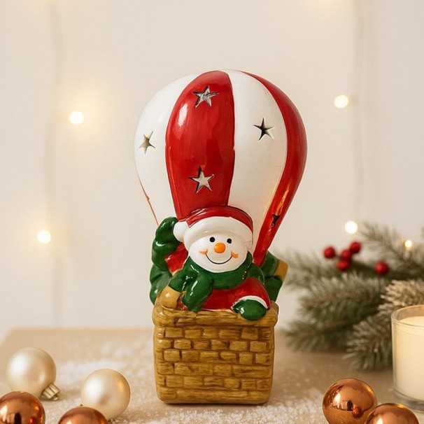 PARAŞÜTLÜ NOEL BABA SERAMİK DEKOR