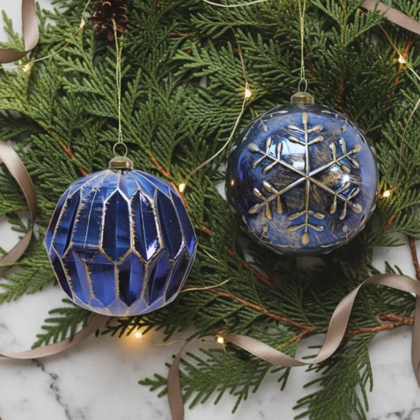 RETRO ALTIN İŞLEMELİ LACİVERT NOEL TOPU 10 CM 2 Lİ RETRO ALTIN İŞLEMELİ LACİVERT NOEL TOPU 10 CM 2 Lİ