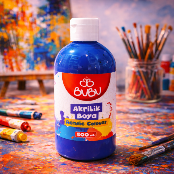 BUBU AKRİLİK BOYA 500 ML MAVİ BUBU AKRİLİK BOYA 500 ML MAVİ