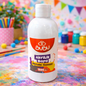 BUBU AKRİLİK BOYA 500 ML BEYAZ BUBU AKRİLİK BOYA 500 ML BEYAZ