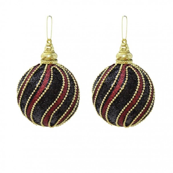 SİYAH-BORDO BONCUK ŞERİTLİ SPİRAL TOP 10 CM 2 Lİ SİYAH-BORDO BONCUK ŞERİTLİ SPİRAL TOP 10 CM 2 Lİ