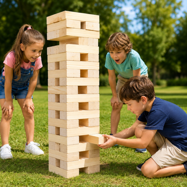 DEV JENGA OYUNU AHŞAP 36x36x128 CM 54 PARÇA DEV JENGA OYUNU AHŞAP 36x36x128 CM 54 PARÇA