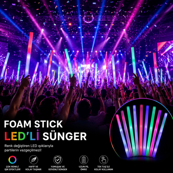 FOAM STICK LEDLİ SÜNGER