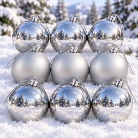 NOEL TOP 9 LU 4 CM GÜMÜŞ ASORTİ NOEL TOP 9 LU 4 CM GÜMÜŞ ASORTİ