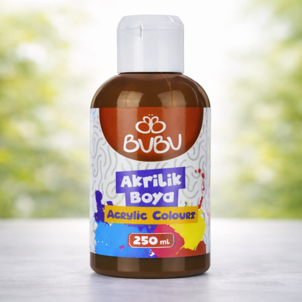 BUBU AKRİLİK BOYA 250 ML KAHVERENGİ