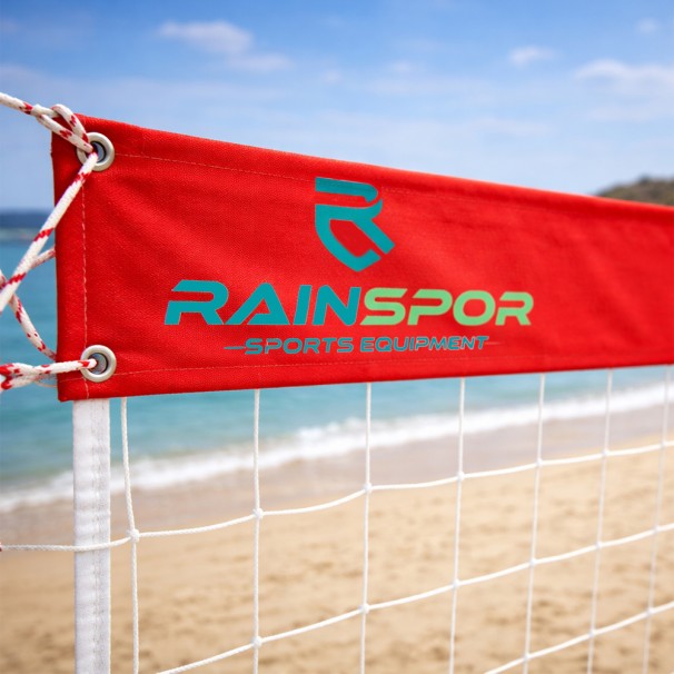 Voleybol Filesi Ağı 4 mm Kırmızı-Beyaz