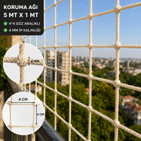 KORUMA AGI 5 MT X 1 MT 4*4 GÖZ ARALIKLI 4 MM