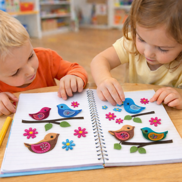 BUBU 3D KEÇE STICKER KUŞ 