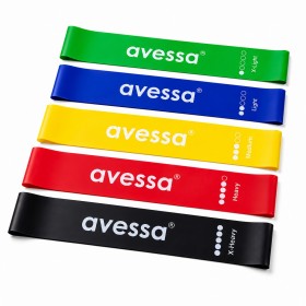 AVESSA LATEX EGZERSİZ BAND SETİ 5 Lİ 