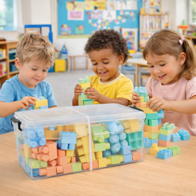 SANDIKTA BÜYÜK RENKLİ BLOKLAR 85 PARÇA 