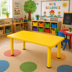 MASA METAL AYAKLI KRAL SARI