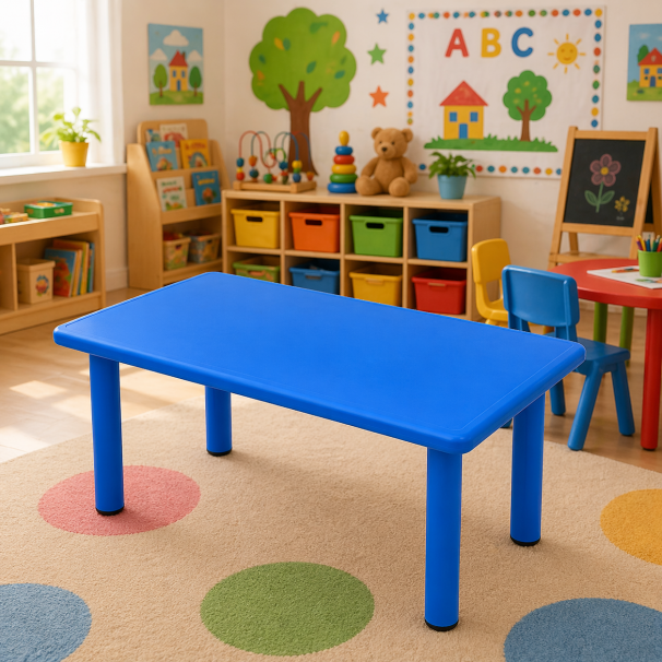 MASA METAL AYAKLI KRAL MAVİ