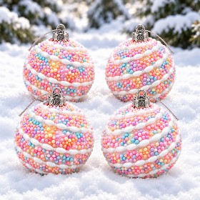 NOEL TOP 4 LÜ 7 CM ŞEKER DESENLİ NOEL TOP 4 LÜ 7 CM ŞEKER DESENLİ