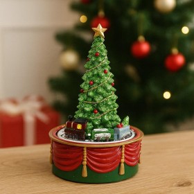 MÜZİKLİ DÖNEN YILBAŞI AĞACI 21 CM LEDLİ  