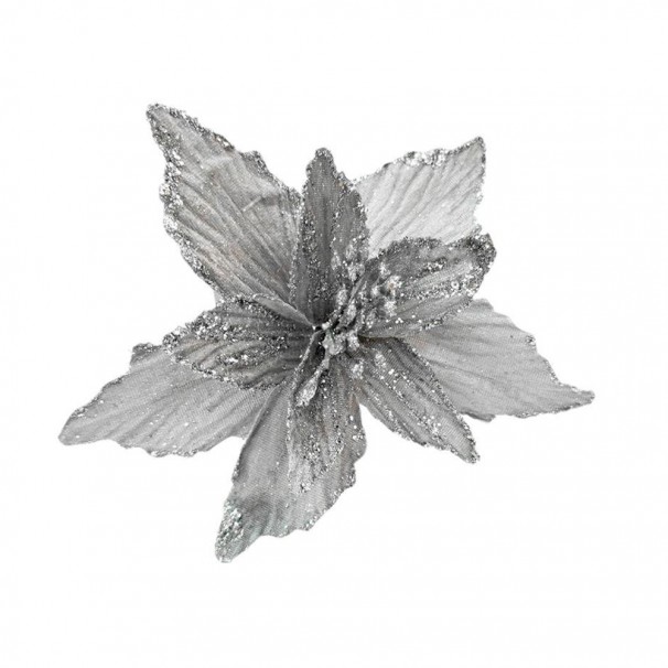 YILBAŞI ÇİÇEĞİ GÜMÜŞ KUMAŞ YILBAŞI ÇİÇEĞİ GÜMÜŞ KUMAŞ