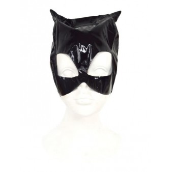 Kedi Kadın Parlak Kumaş Maske