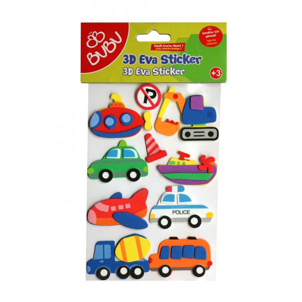 Bubu Eva Sticker3d Küçük Araçlar Bubu Eva Sticker3d Küçük Araçlar