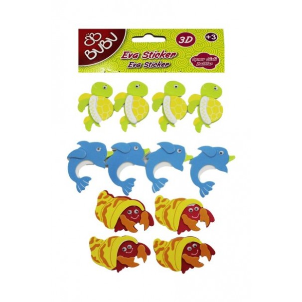 St0082 3d Eva Stıcker Oynar Gözlü Kaplumbağ-yunus-yengeç St0082 3d Eva Stıcker Oynar Gözlü Kaplumbağ-yunus-yengeç