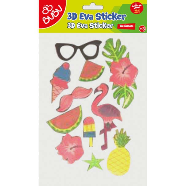 Bubu 3d Eva Simli Sticker Flamingo Bubu 3d Eva Simli Sticker Flamingo