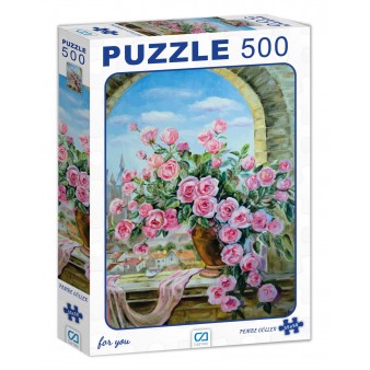 Ca Games Pembe Güller Puzzle 500 Parça