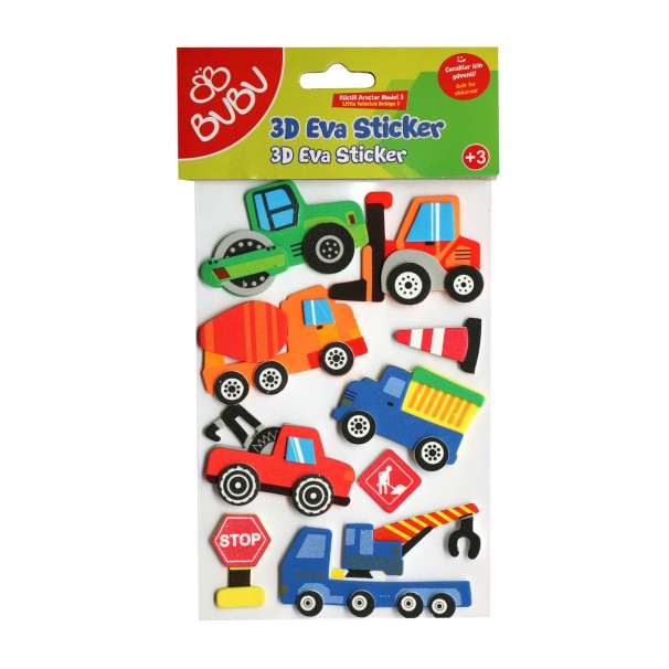 Bubu Eva Sticker3d Küçük Araçlar Bubu Eva Sticker3d Küçük Araçlar