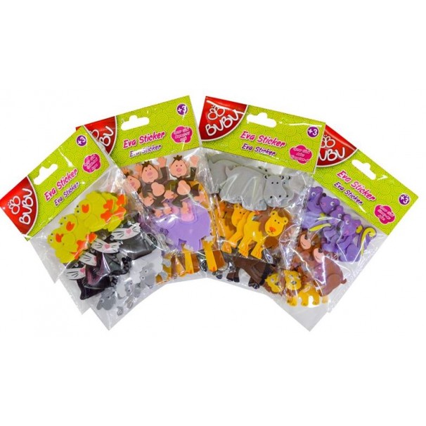 Bubu 3d Eva Sticker Oynar Gözlü Aslan-hipopotam-at Bubu 3d Eva Sticker Oynar Gözlü Aslan-hipopotam-at