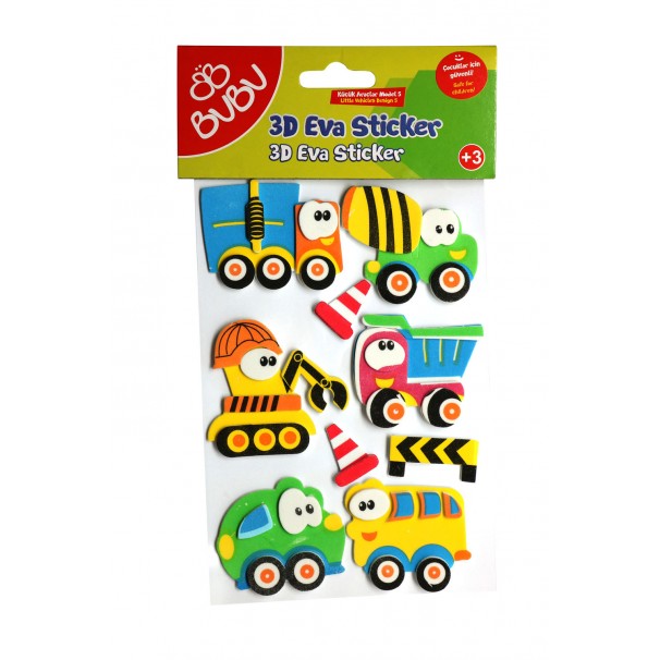 Bubu Eva Sticker3d Küçük Araçlar Bubu Eva Sticker3d Küçük Araçlar
