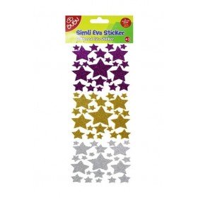00086 Simli Eva Stıcker Yıldız 3 Renk 00086 Simli Eva Stıcker Yıldız 3 Renk