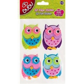 3d Sticker Keçe Tombul Baykuş 3d Sticker Keçe Tombul Baykuş